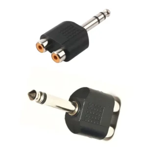 Audio Jack Converter 2 RCA Female TO Mono