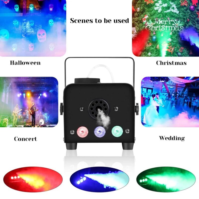 Fog Machine 600W LED With Remote Controller