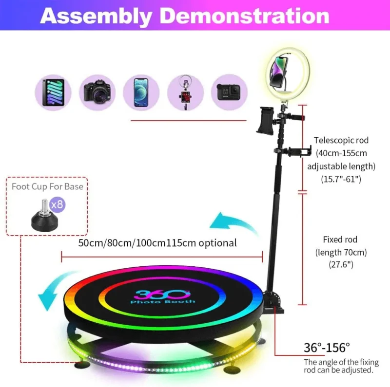 TOP-PRO-360-Photo-Booth-with-RGB-Ring-Light-with-Flight-Case-in-uae