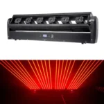 TOP PRO 6 HEAD RED COLOR DJ MOVING LASER LIGHT