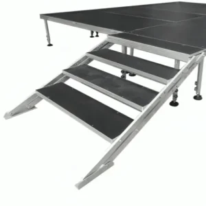 TOP PRO Adjustable Height Aluminium Stage Stair 4 Steps