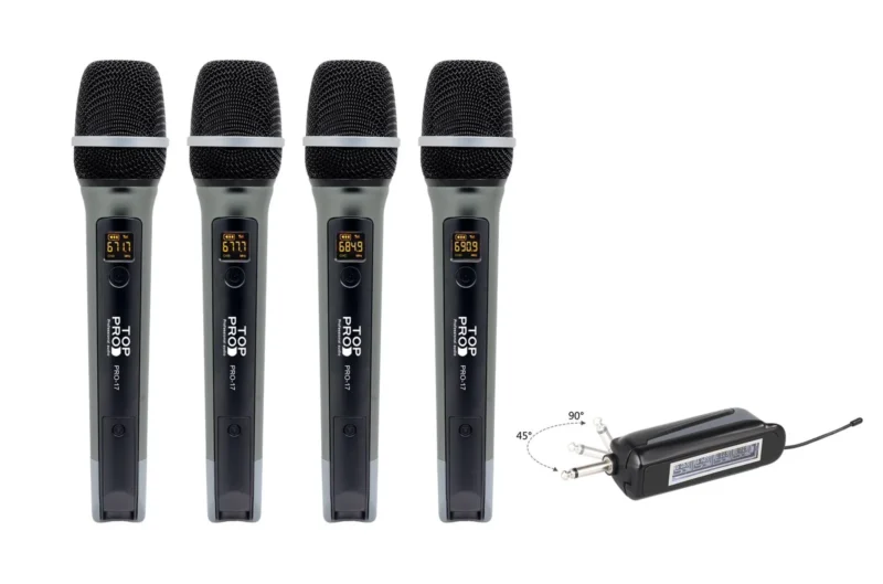 TOP PRO 4×1 Hand Wireless Microphone