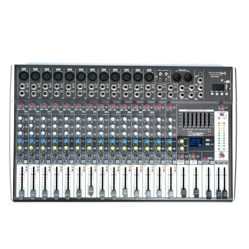 TOP PRO EW1608 DSP ECHO MIXER 16 CHANNEL CONSOLE