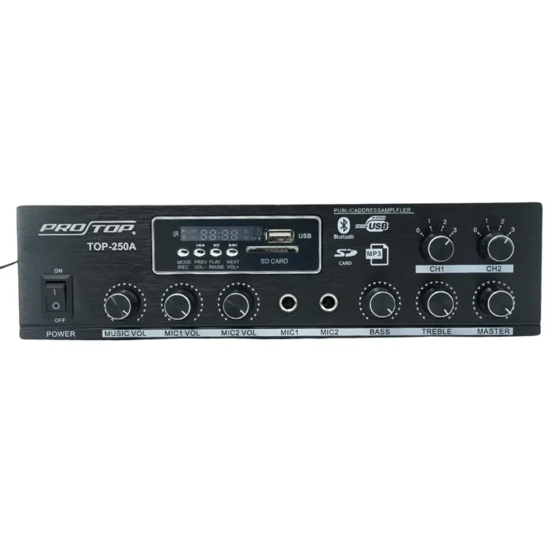 TOP PRO Professional BT USB Power Amplifier TOP-250A for Public Address System